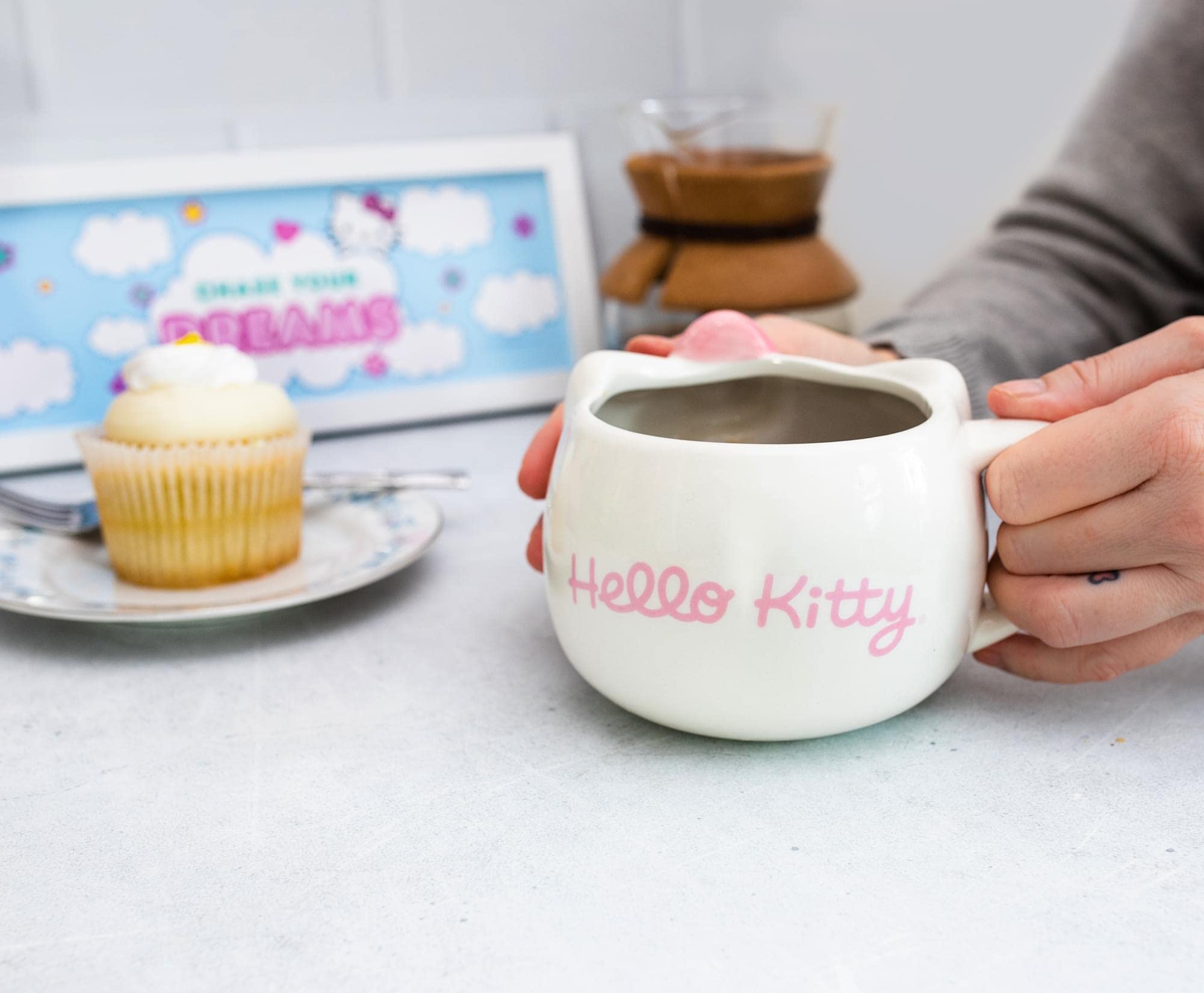 Official Sanrio Hello Kitty mug from Silver Buffalo, licensed and collectible.