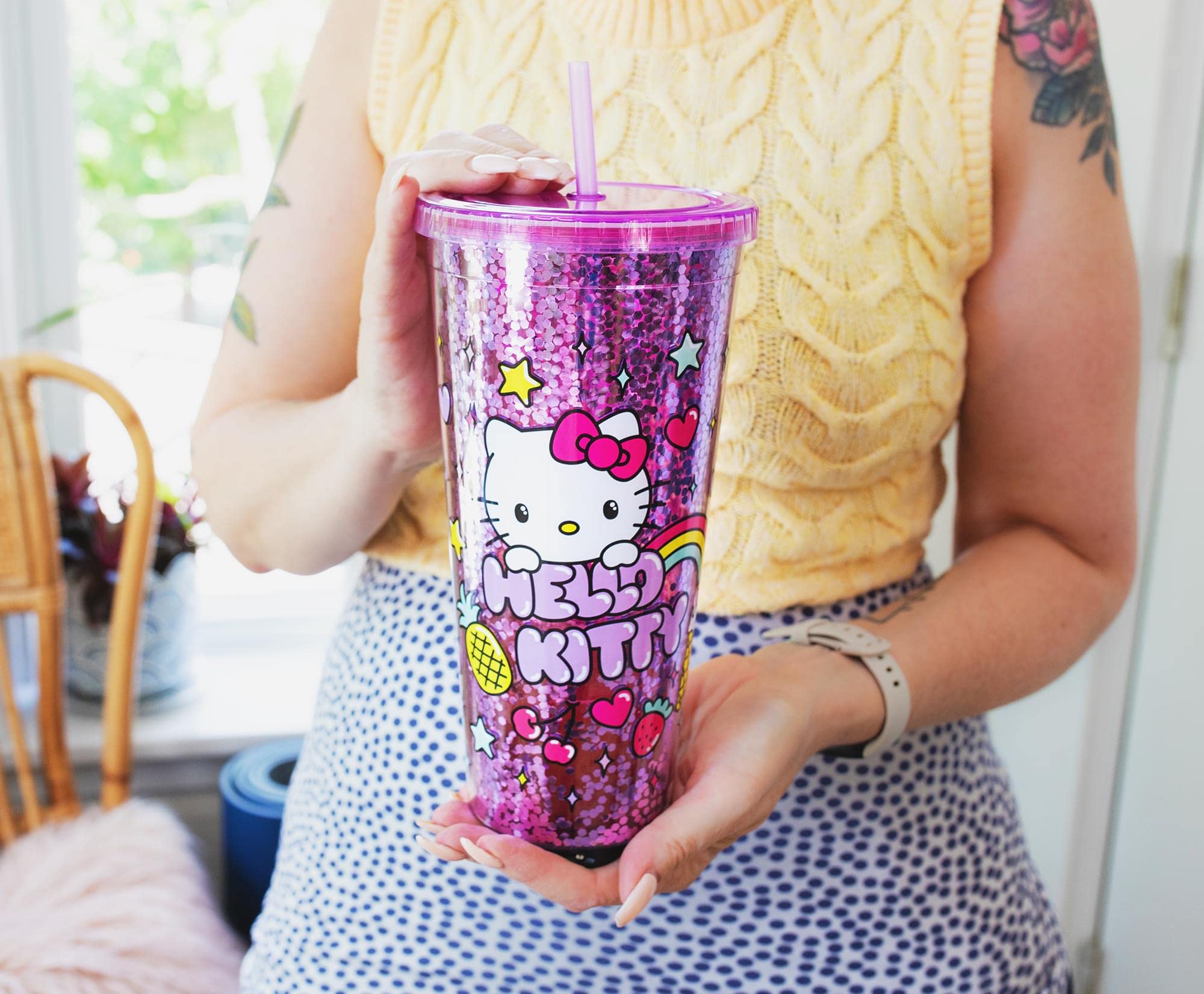 Reusable straw supports eco-friendly sipping on the go.