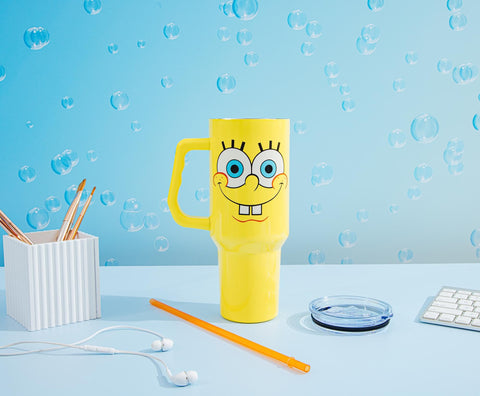 Secure screw-on lid with reusable straw for spill-free sipping on the go.