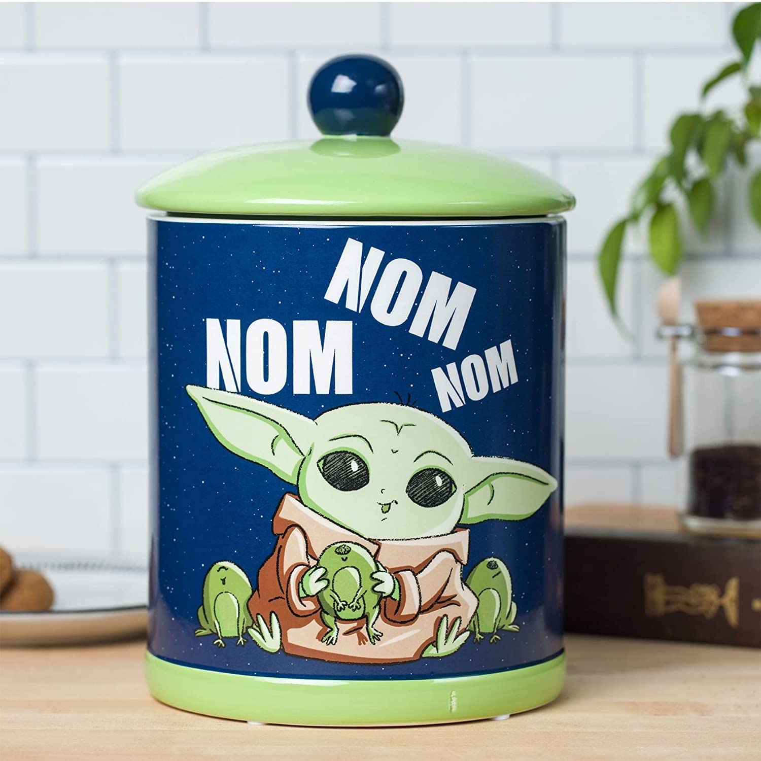Officially licensed Star Wars decor and storage jar for kitchens.