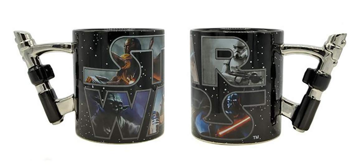 Silver Buffalo Star Wars heat reveal mug showing logo when hot drinks are poured