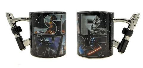 Silver Buffalo Star Wars heat reveal mug showing logo when hot drinks are poured