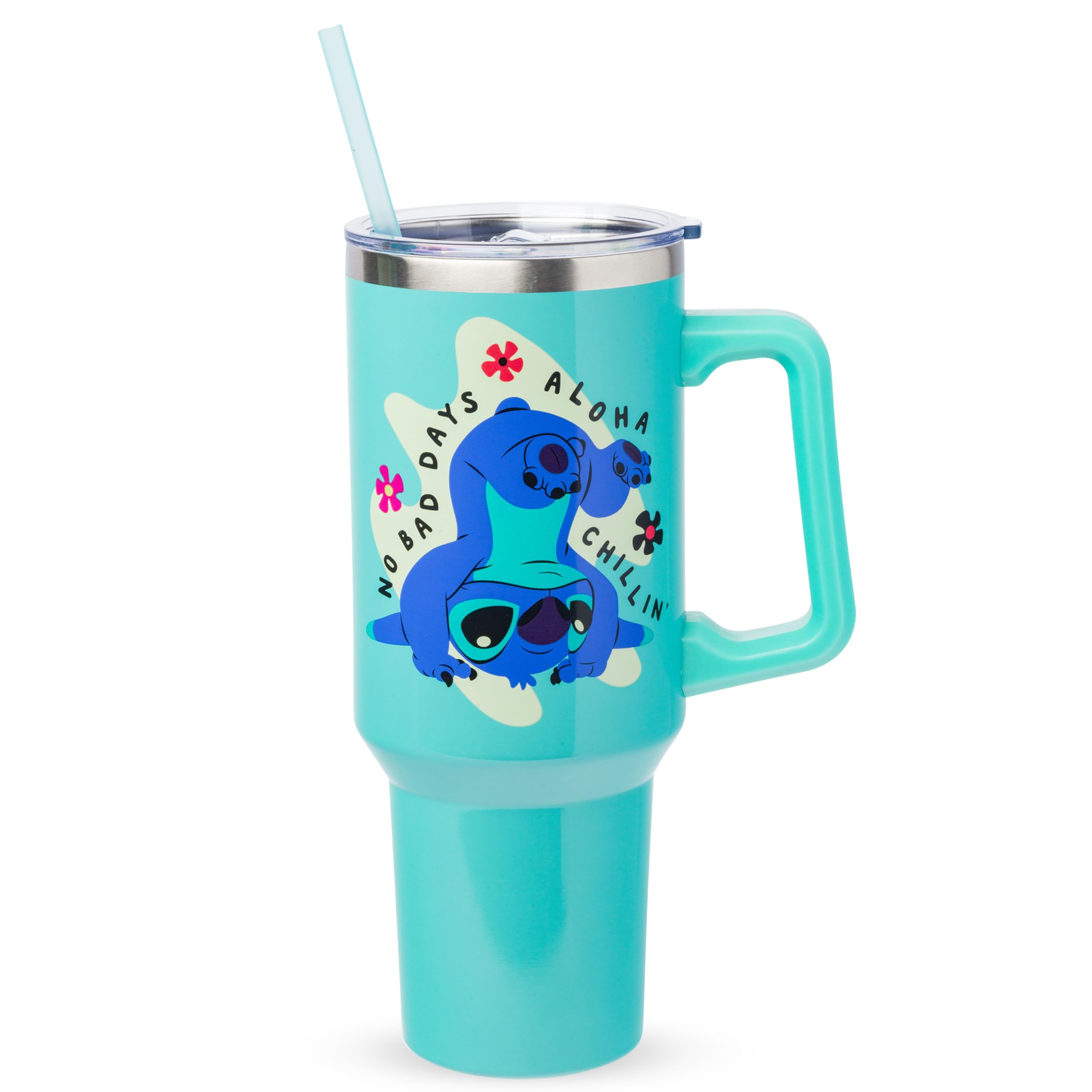 Silver Buffalo Stitch handstand 40oz tumbler for durable on-the-go hydration.