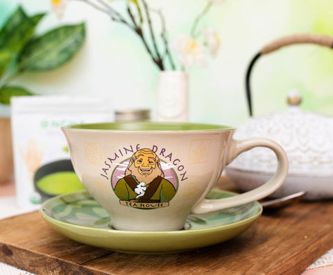 Silver Buffalo Jasmine Dragon logo on cup to honor iconic tea house vibes.