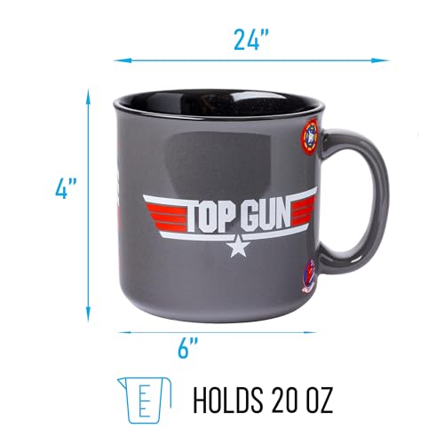Silver Buffalo Top Gun Maverick mug back logo, ideal for collectors