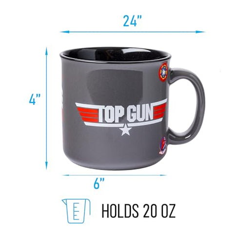 Silver Buffalo Top Gun Maverick mug back logo, ideal for collectors