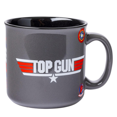 Silver Buffalo Top Gun Maverick mug front logo, perfect for coffee and display