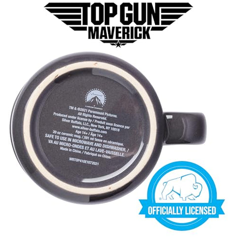 Silver Buffalo Top Gun Maverick mug is microwave-safe and dishwasher-safe for easy cleanup