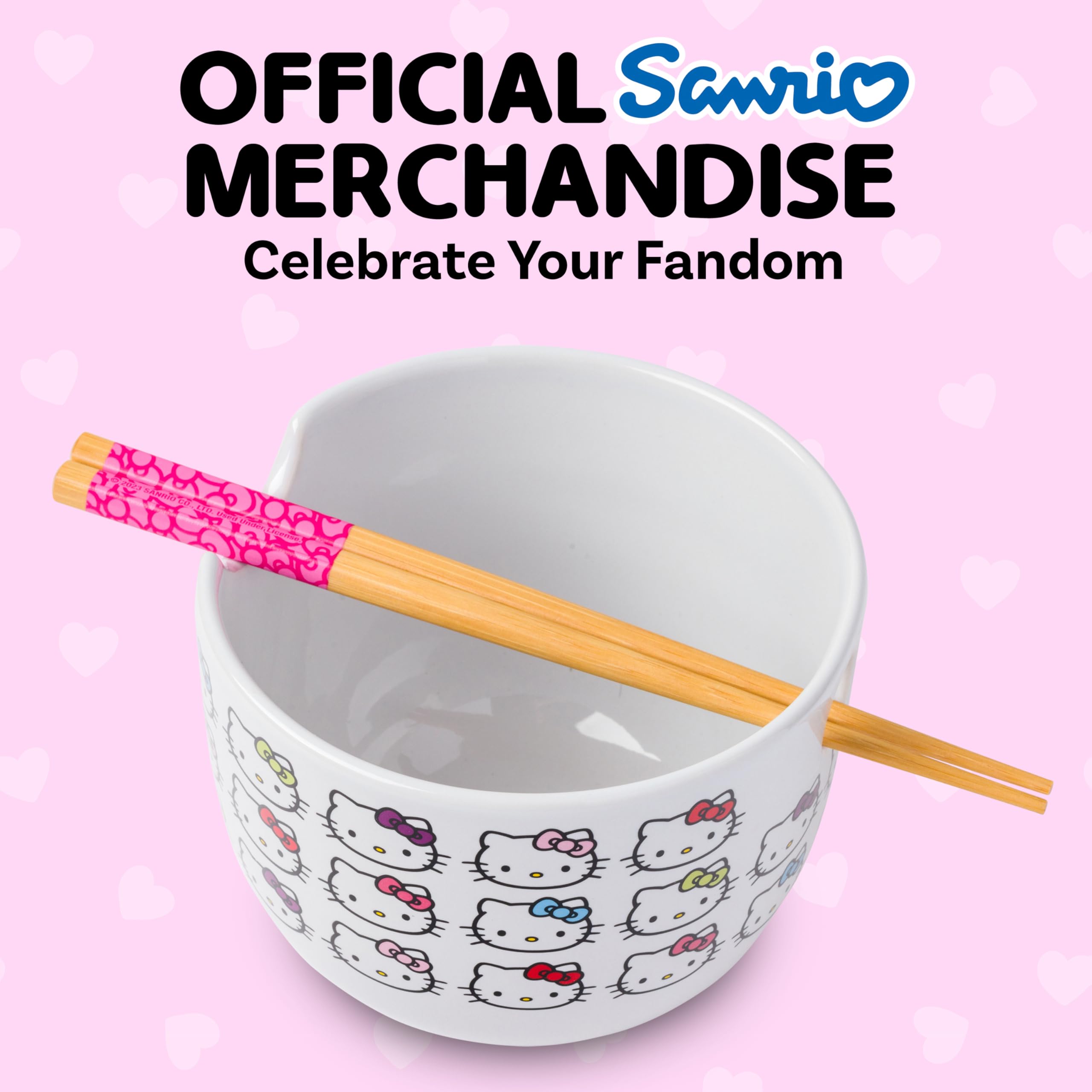Silver Buffalo licensed Hello Kitty bowl, dishwasher-safe top shelf for quick cleanup