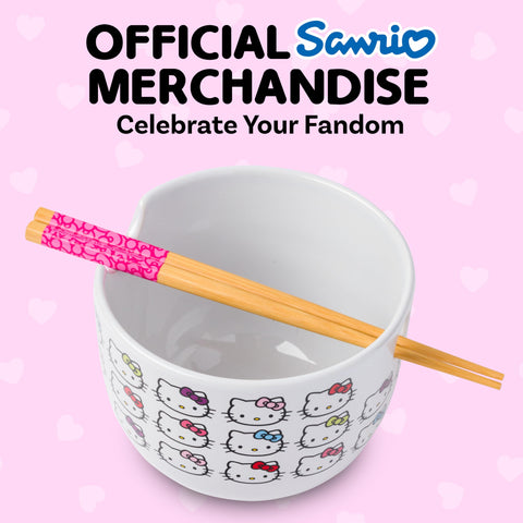 Silver Buffalo licensed Hello Kitty bowl, dishwasher-safe top shelf for quick cleanup