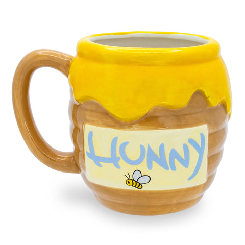 Silver Buffalo Winnie the Pooh Hunny Pot mug back with Hunny text for whimsy.