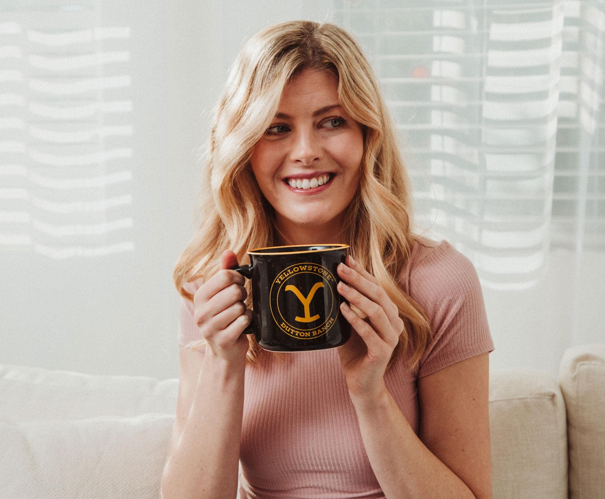 Silver Buffalo mug highlighting microwave and dishwasher-safe ceramic