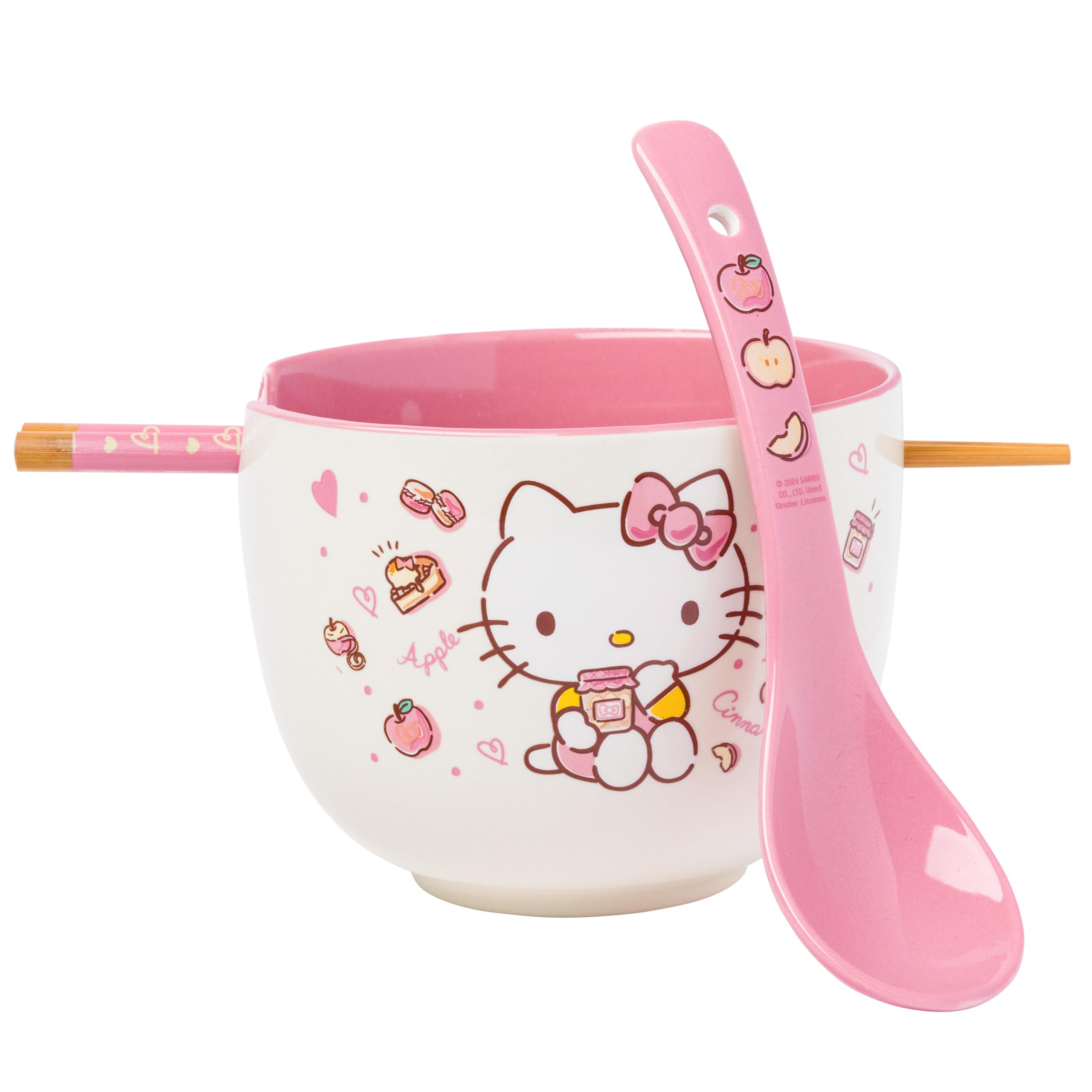 Silver Buffalo Hello Kitty apples cinnamon bowl for ramen in cheerful design