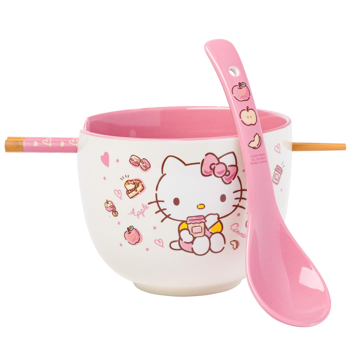 Silver Buffalo Hello Kitty apples cinnamon bowl for ramen in cheerful design