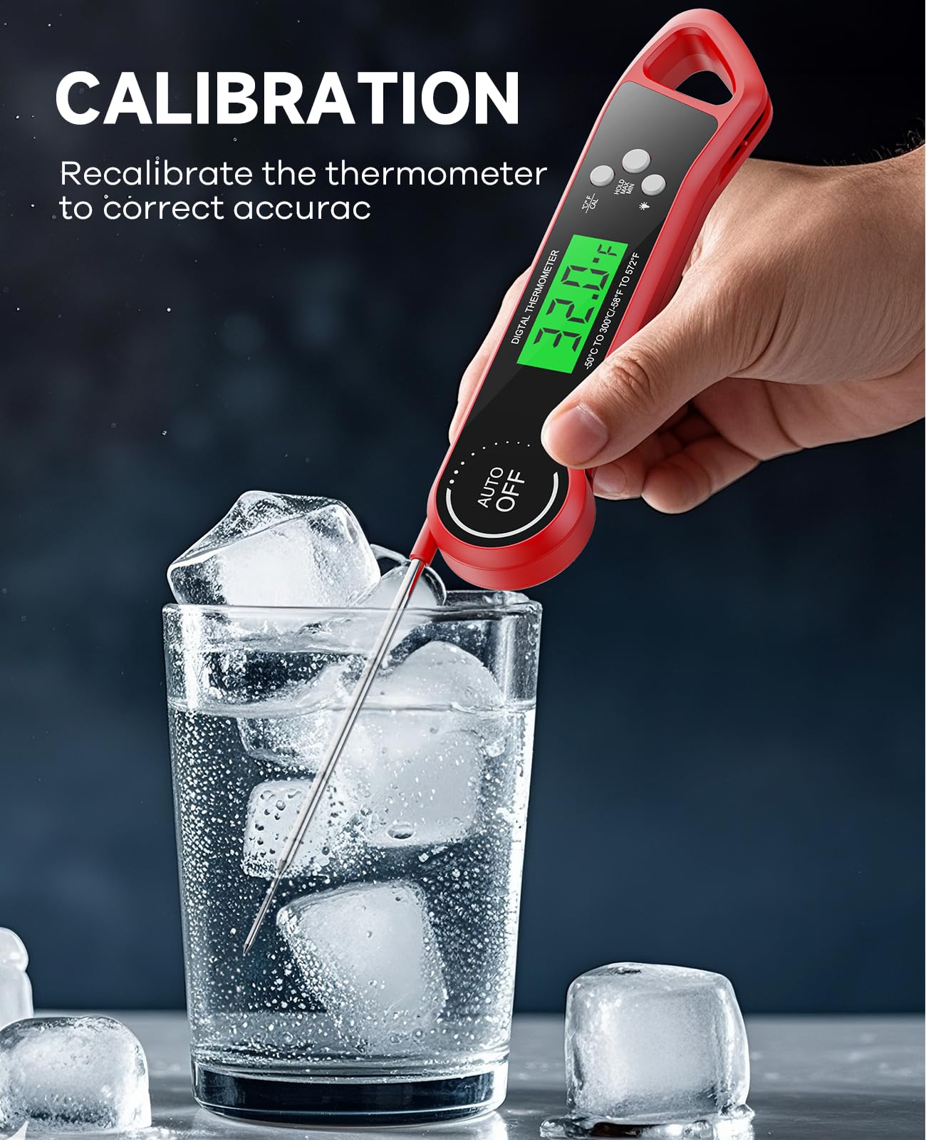 SILVLF calibration button helps switch units and calibrate readings