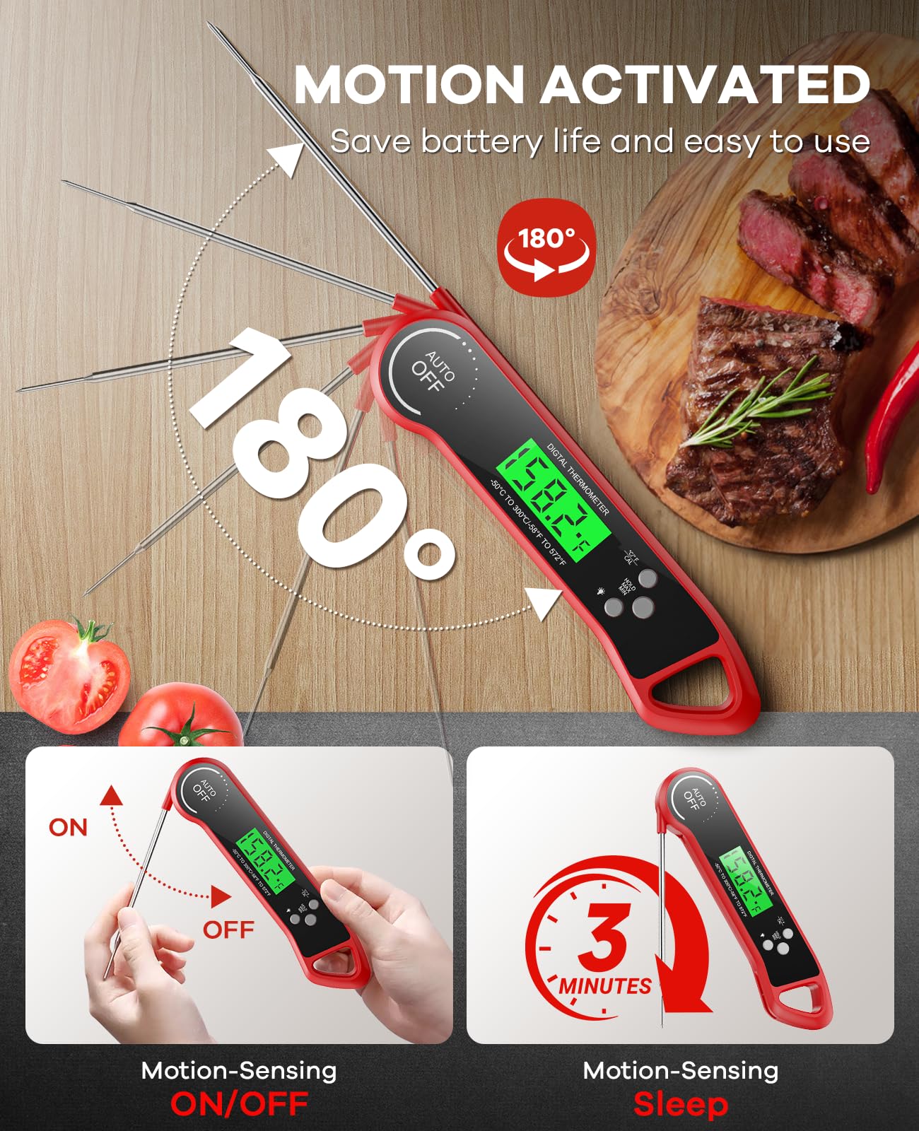SILVLF foldable probe thermometer designed for compact storage