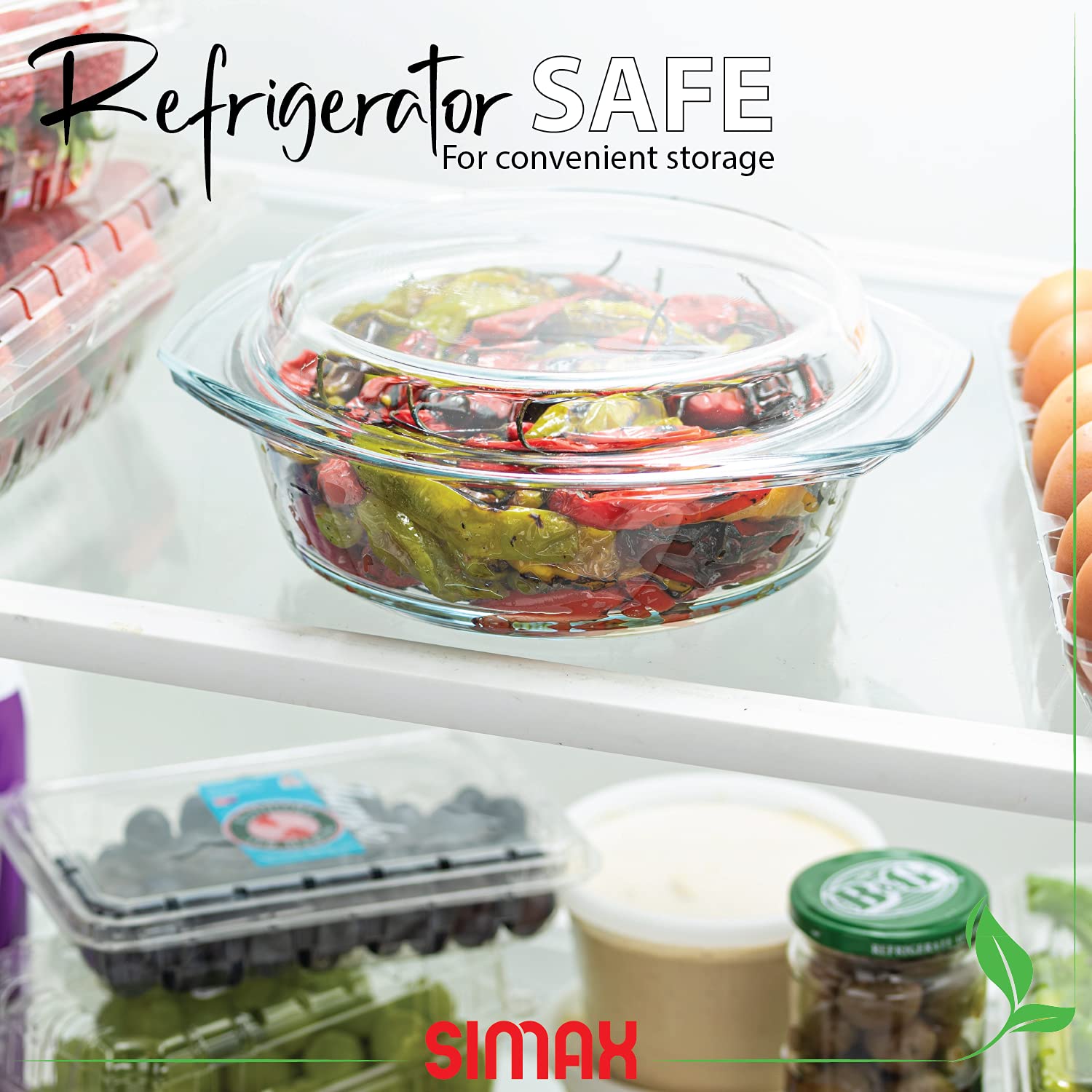 SIMAX microwave-friendly dish reheats leftovers without transferring.