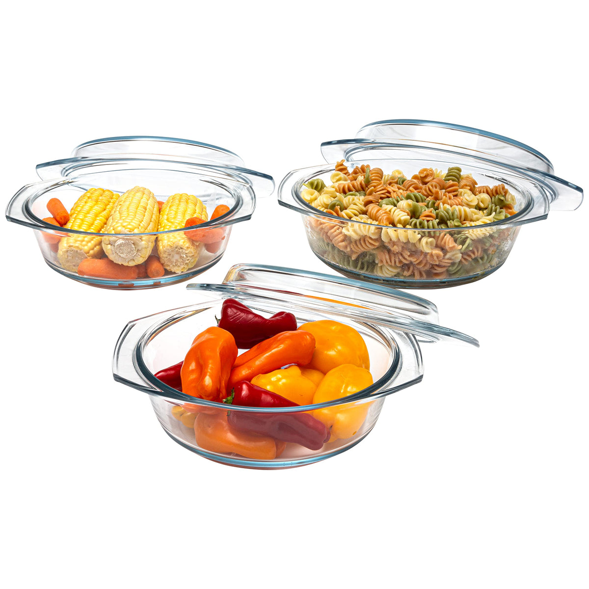 SIMAX casserole set lid with tight seal for moisture retention during cooking.