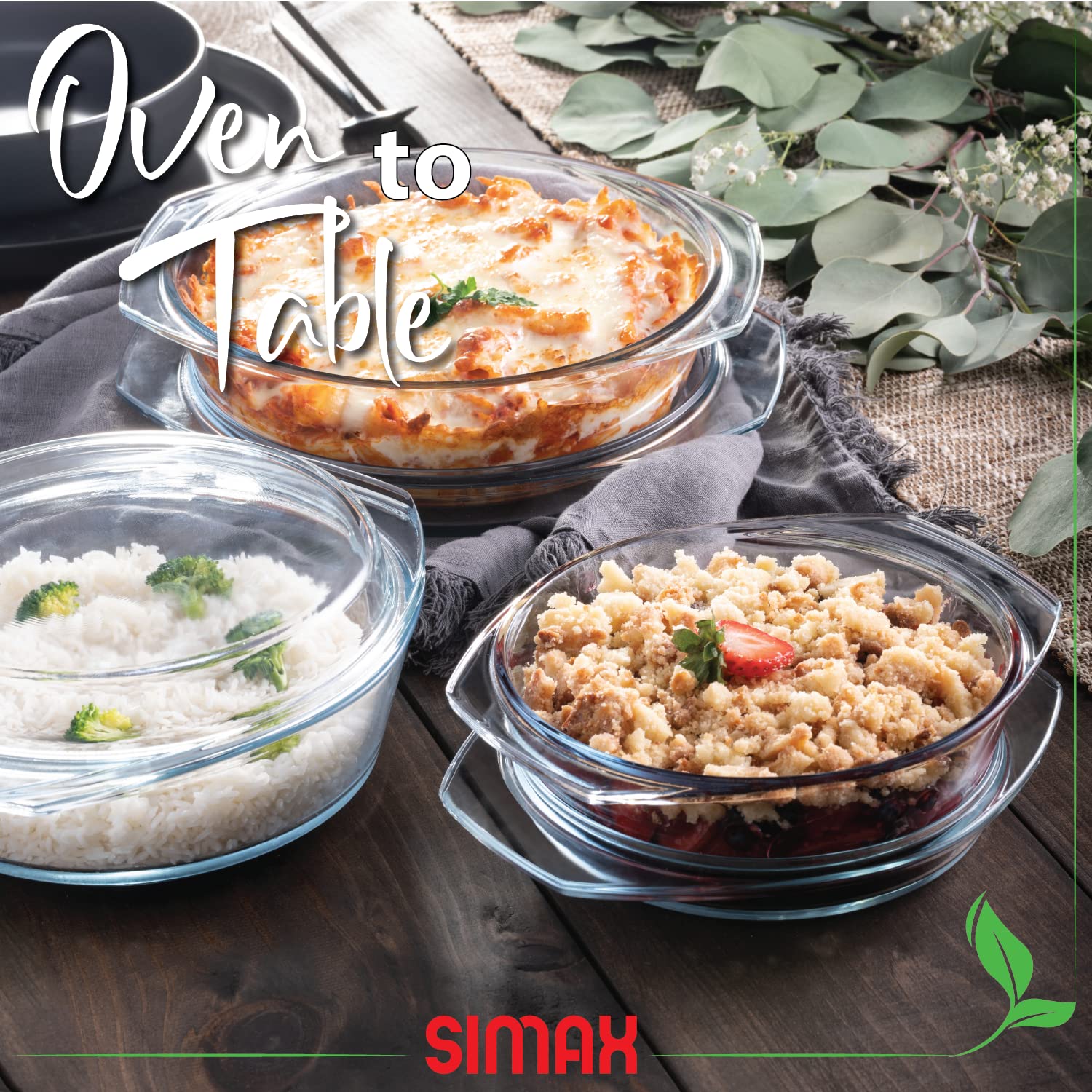SIMAX European-made borosilicate glass cookware built for durability.