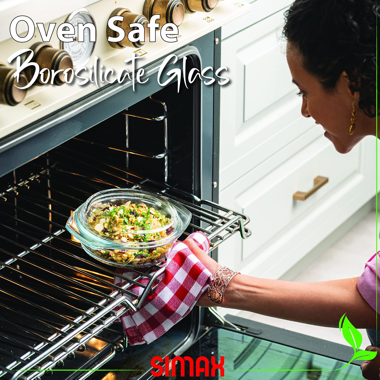 Lid doubles as a small roasting pan for versatile cooking.