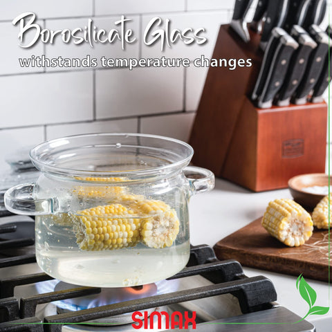 SIMAX dishwasher-safe simmer pot for easy cleanup after meals.