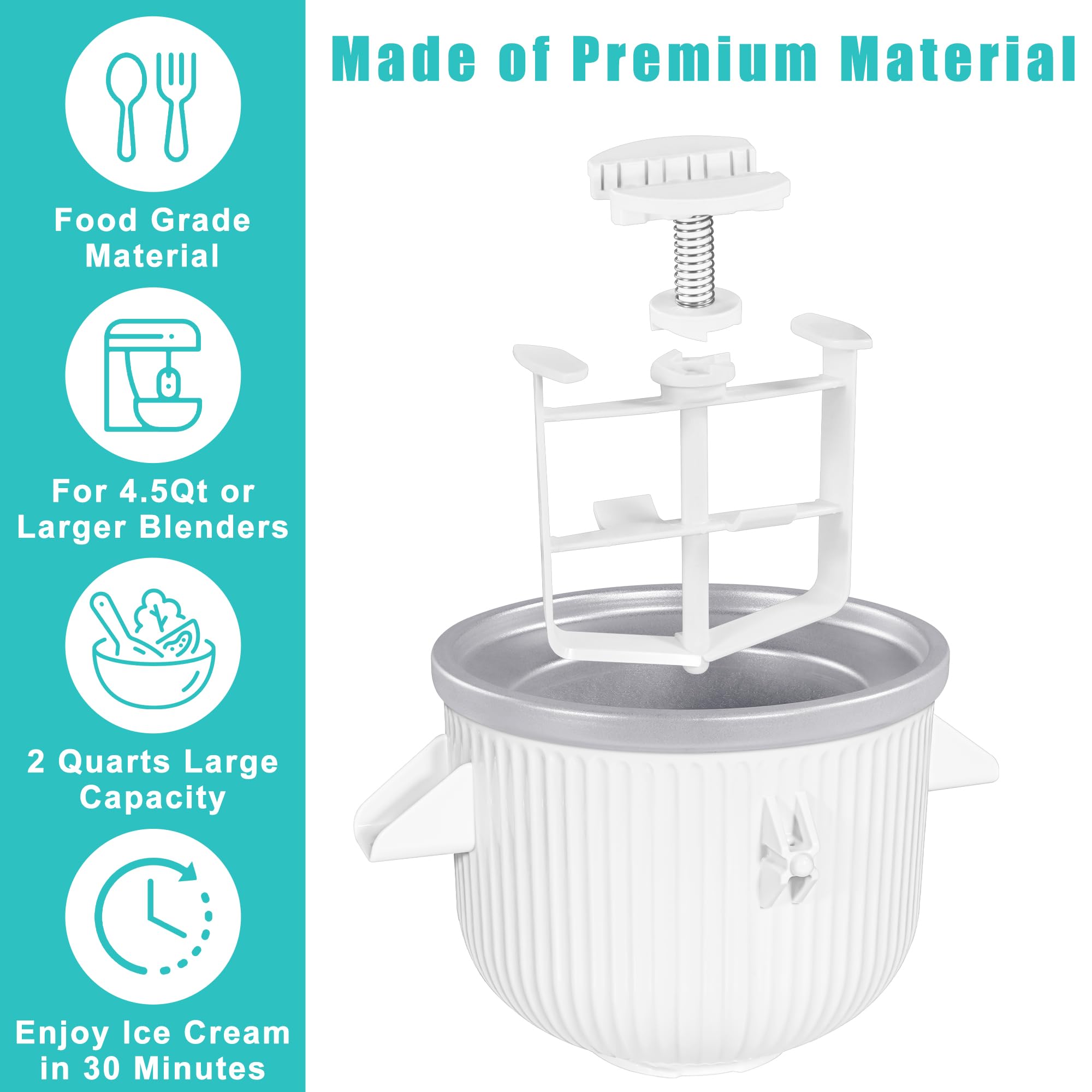 SIMBIKOO attachment fits 6–8 quart KitchenAid mixers for larger batches.
