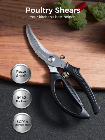 SimCoker razor-sharp blade enables effortless cutting of meat and poultry.