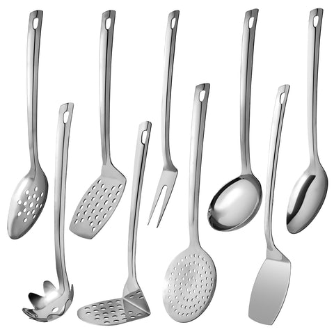 Simcs Handicrafts ladle from the 9pc stainless steel set for easy serving