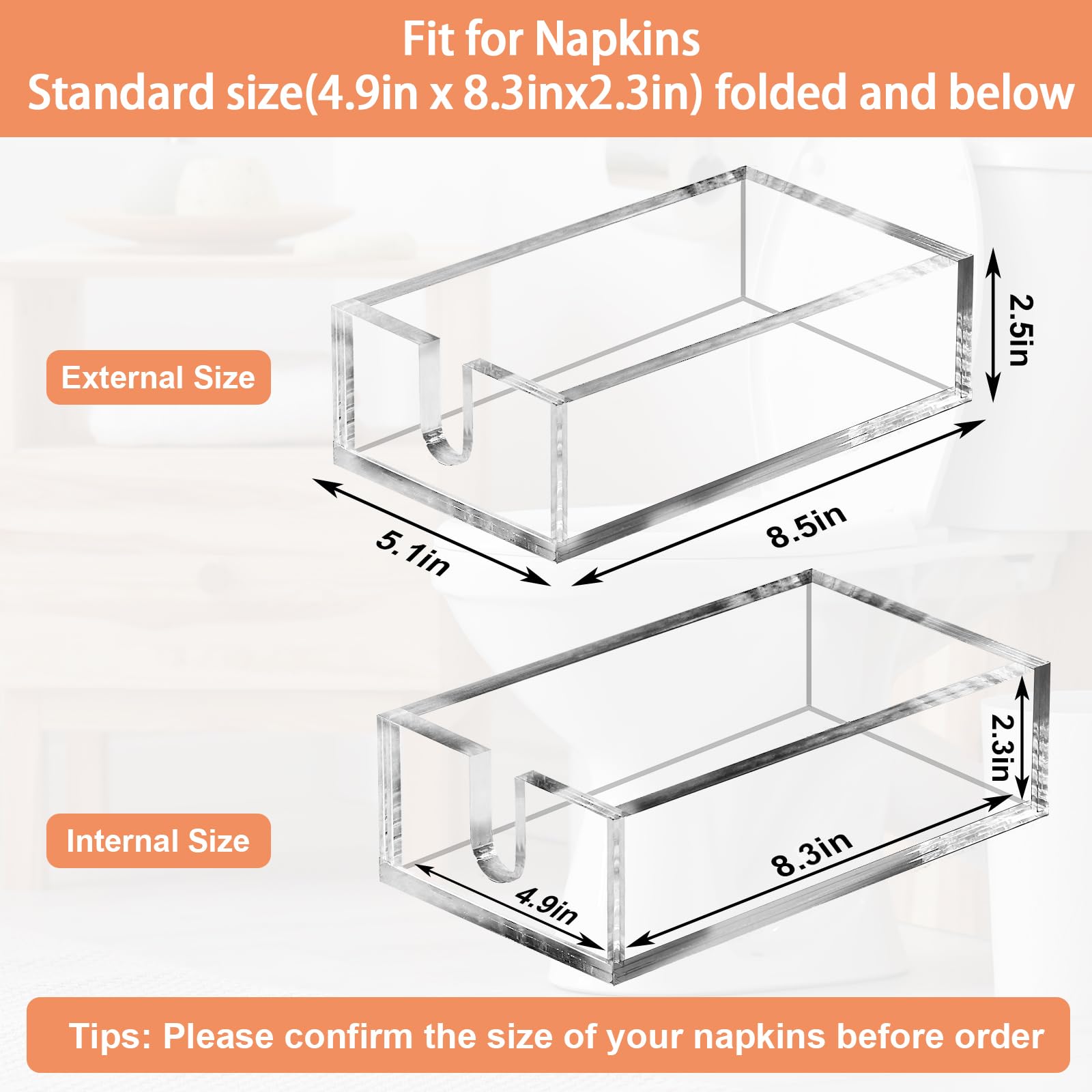 Side-opening Simetufy napkin holder for easy filling.
