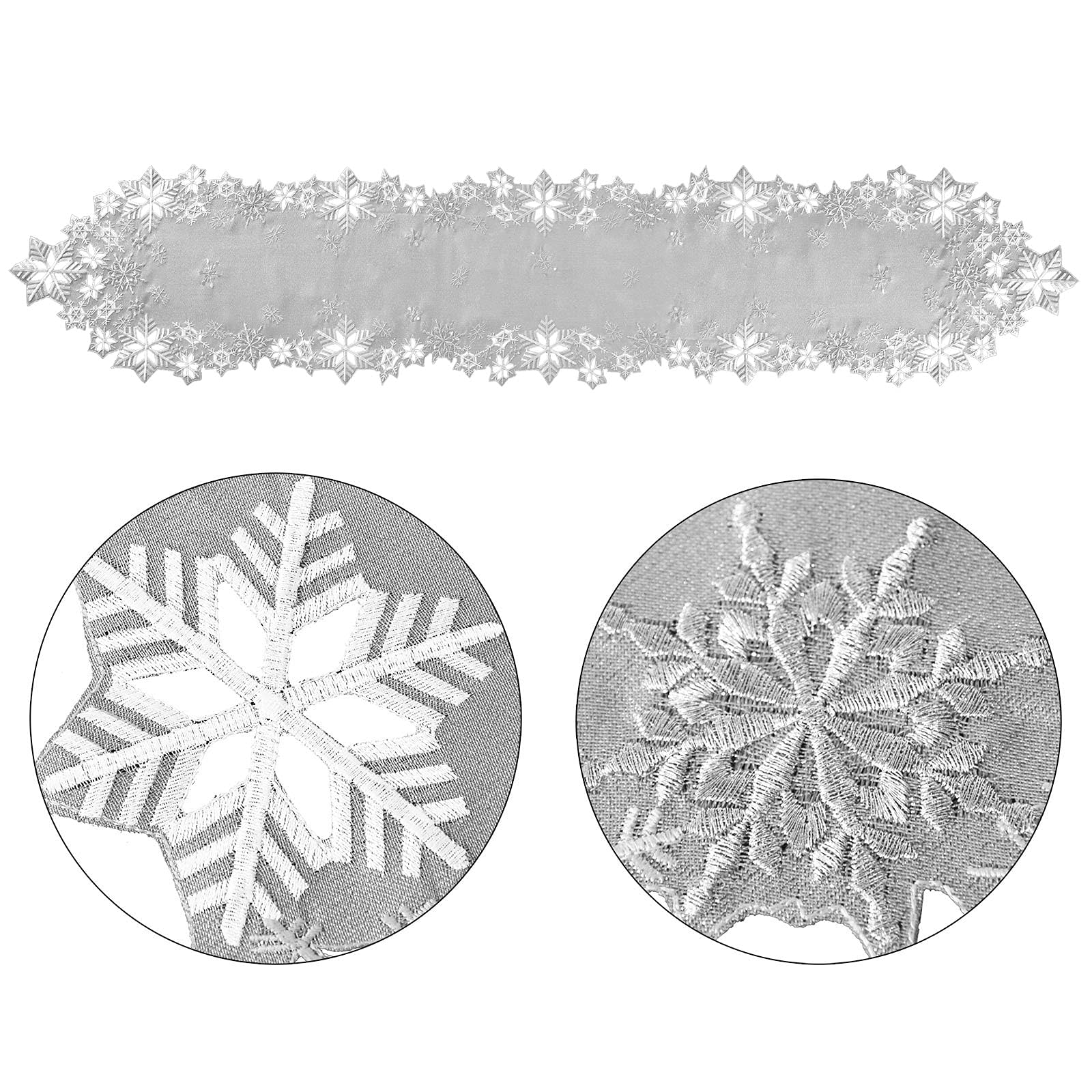 Simhomsen Christmas table runner silver 14x90 inches for festive meals