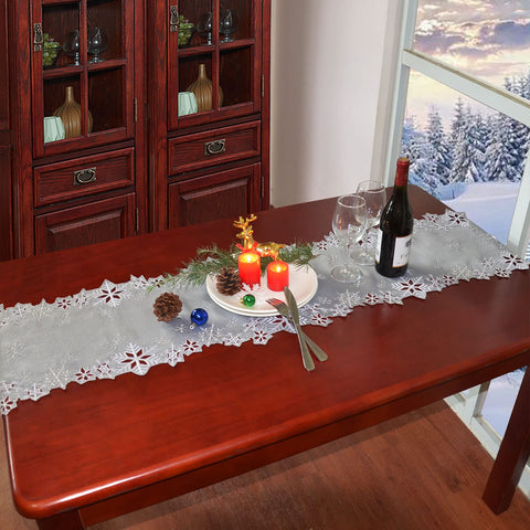 Simhomsen polyester table runner offers durable weight and stays put