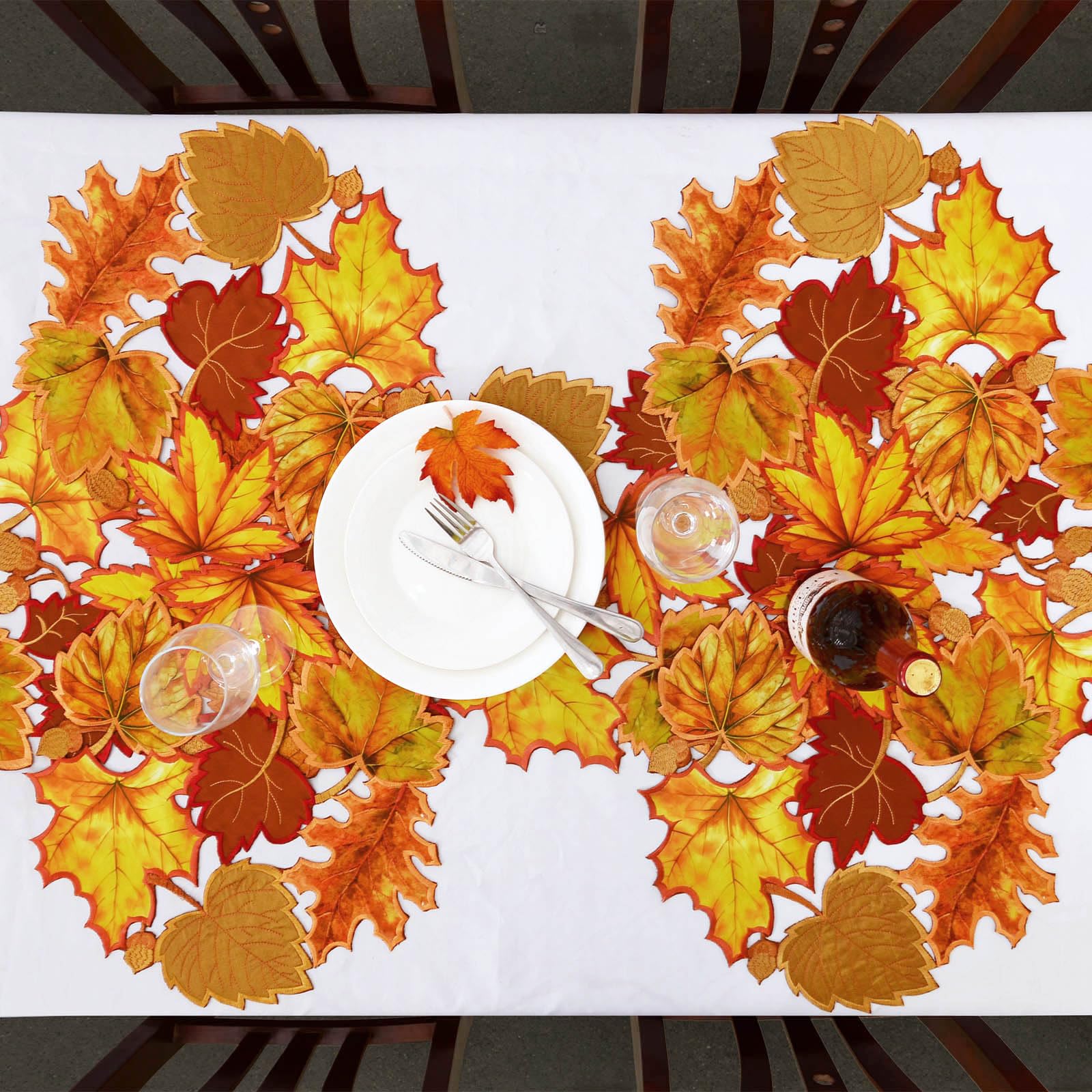 Simhomsen table runner size 14x69 inches fits standard tables for Thanksgiving