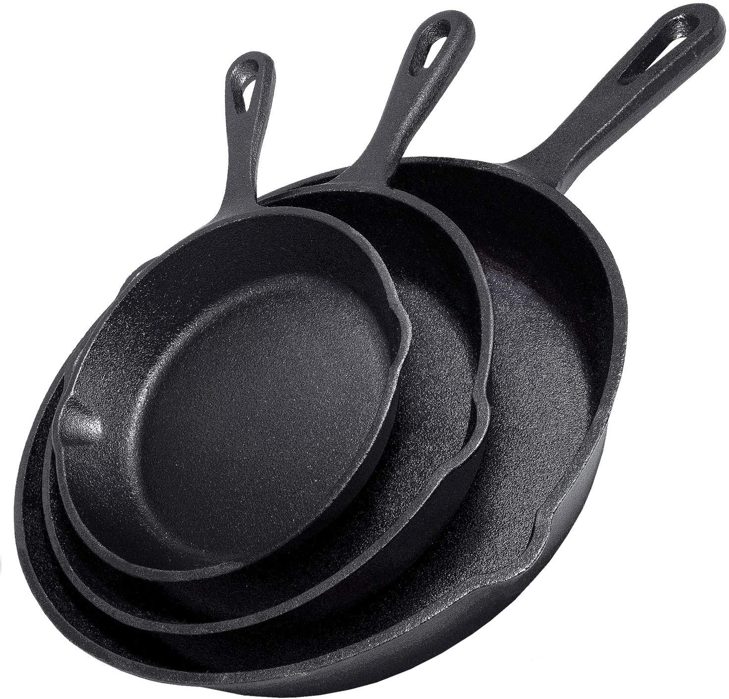Simple Chef cast iron skillet 10-inch with a durable pre-seasoned surface for reliable searing.