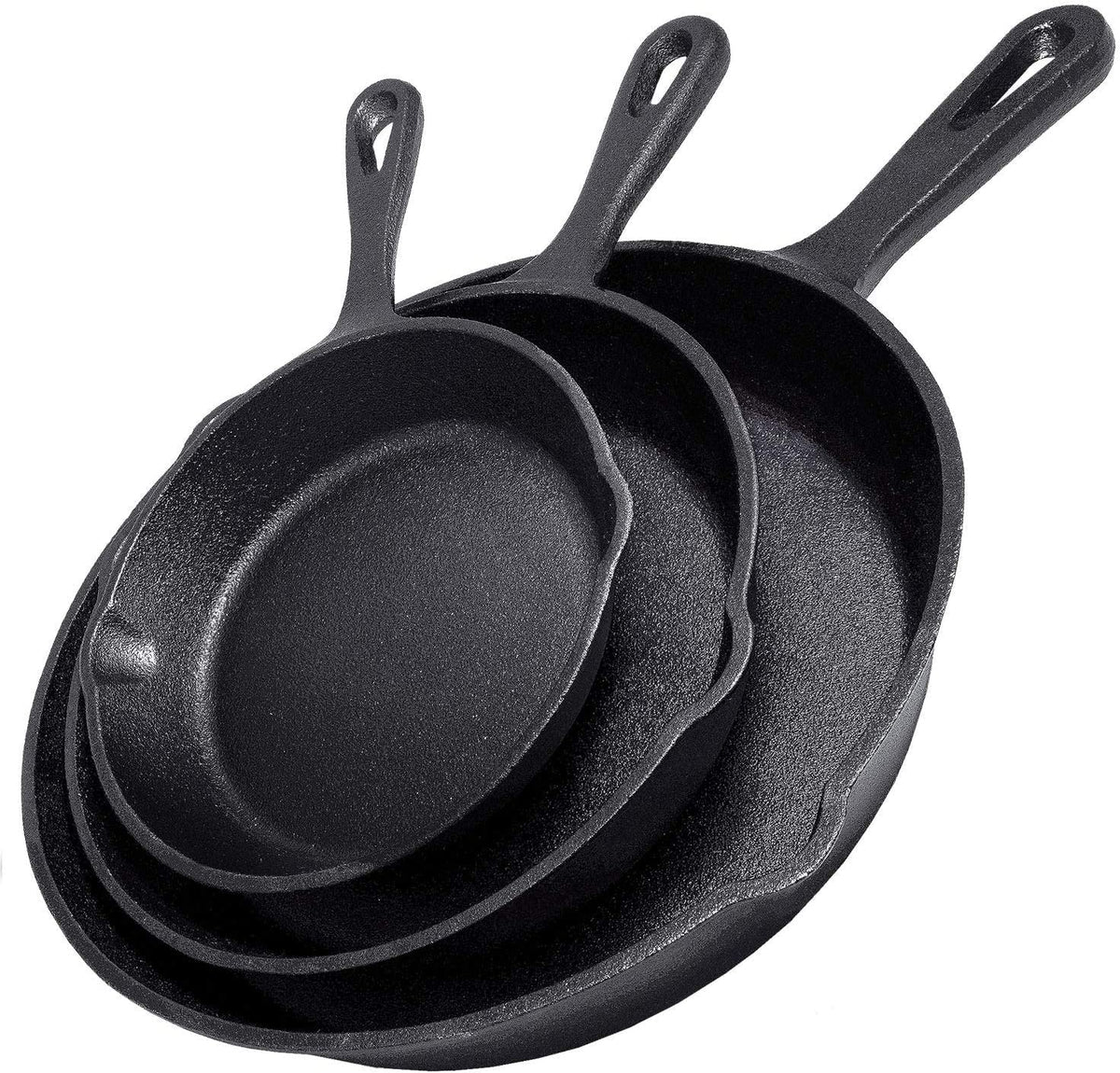 Simple Chef cast iron skillet 10-inch with a durable pre-seasoned surface for reliable searing.