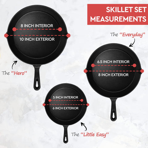Simple Chef cast iron skillet 6-inch compact size ideal for small meals and camping.