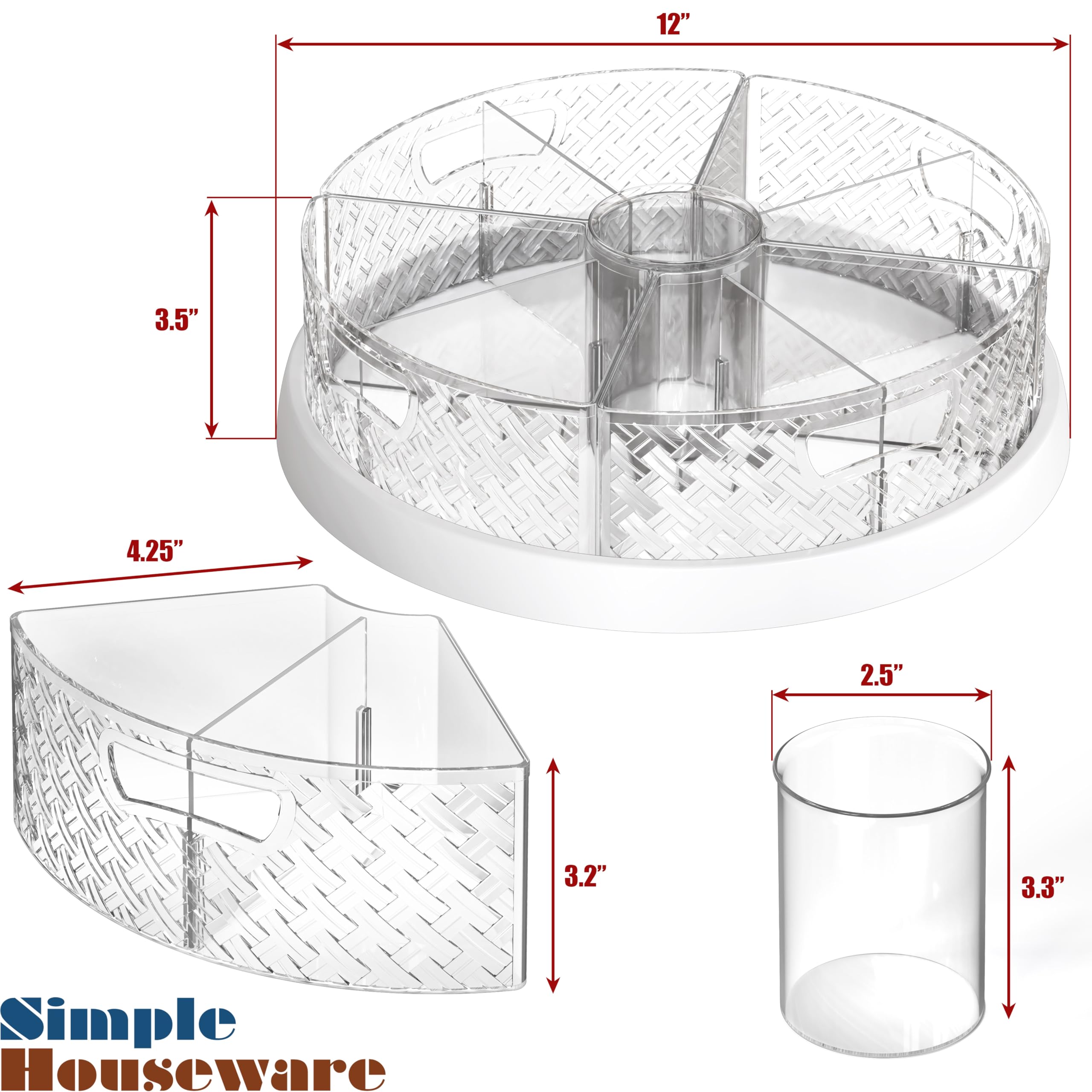 Simple Houseware divider system keeps small items neatly separated and accessible.