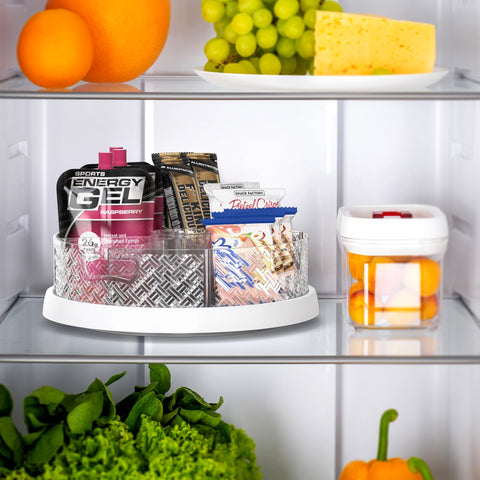 Simple Houseware fridge-setup offers organized, accessible items inside the fridge.