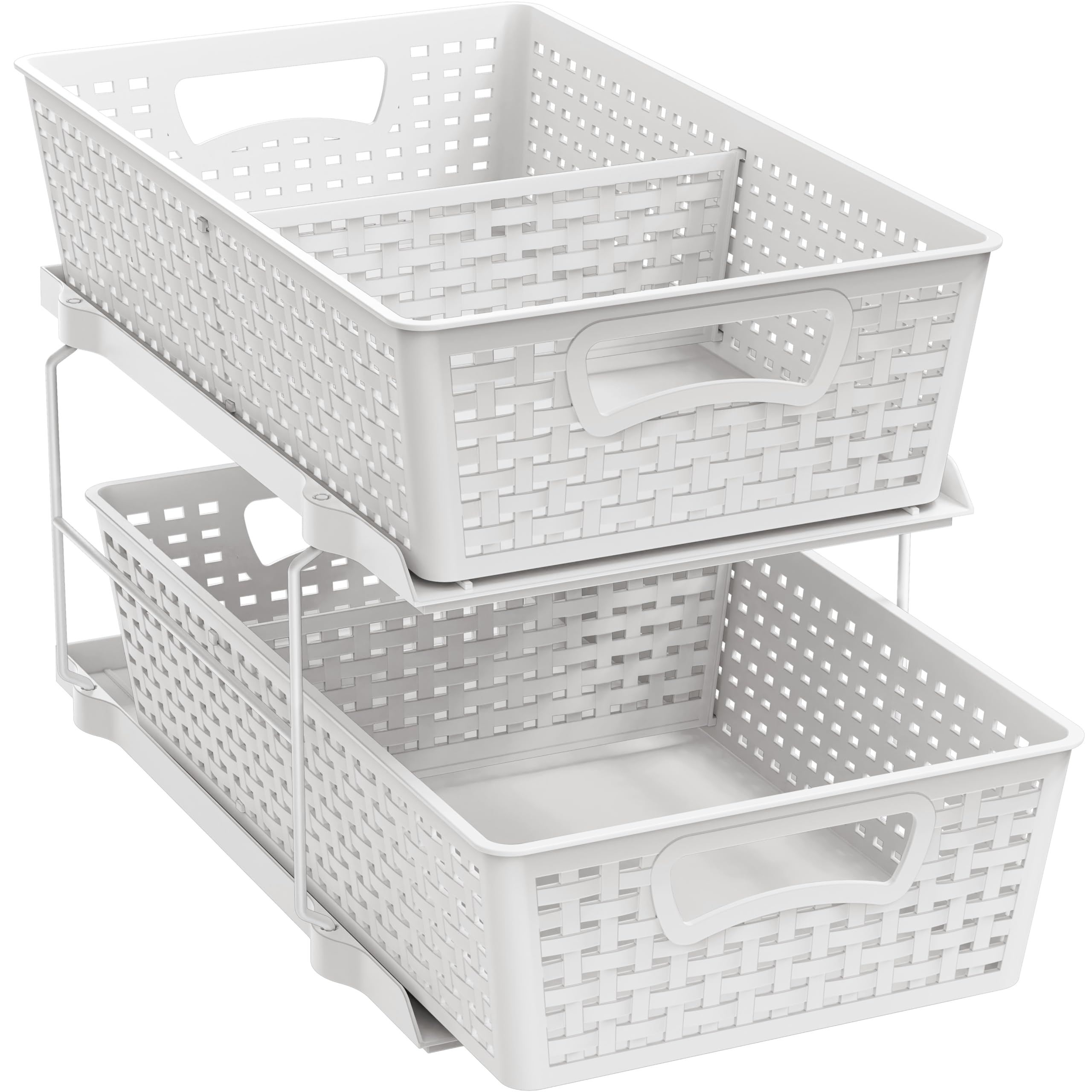 Simple Houseware 2-tier sliding under-sink drawer organizer for easy access