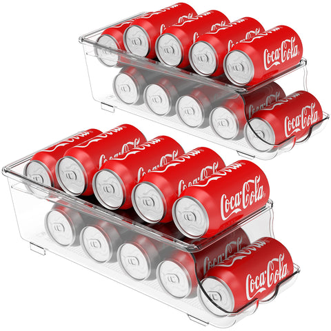 Simple Houseware auto-rolling can organizer front view for easy access.