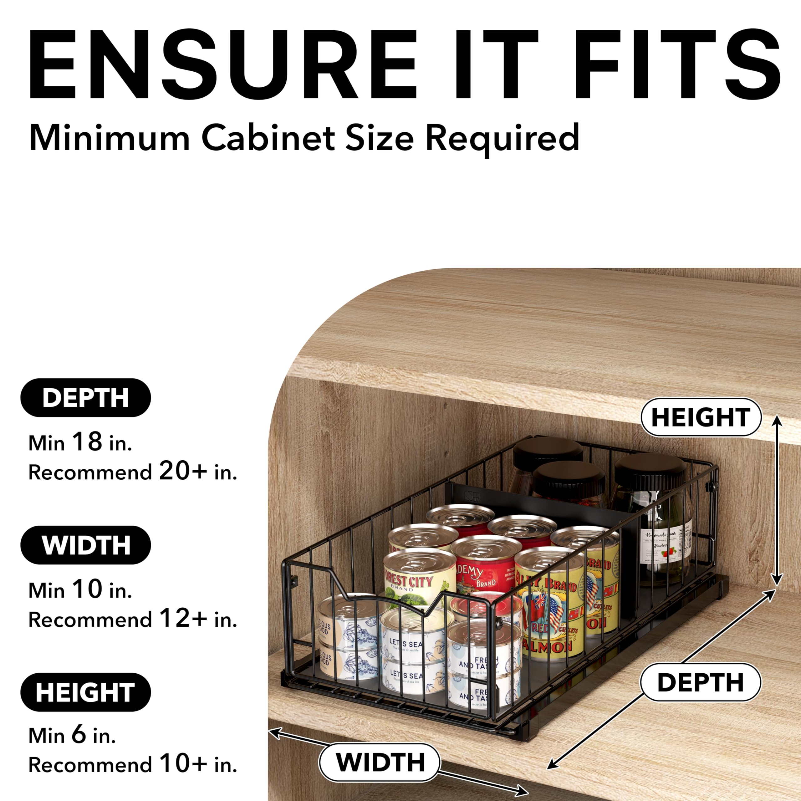 Simple Houseware basket divider included to separate items neatly.