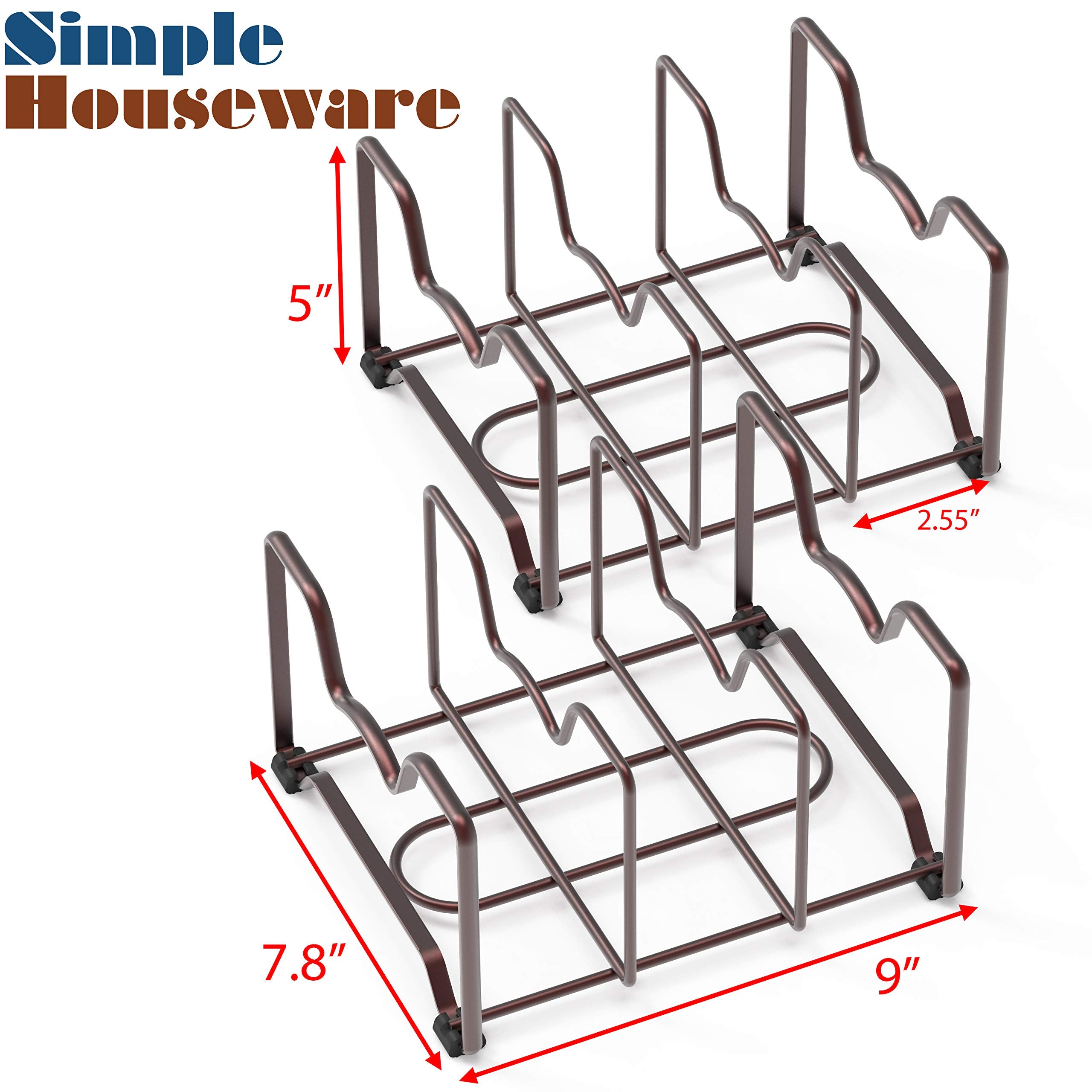 Simple Houseware Bronze 2-Pack top view highlighting compact three-compartment design.