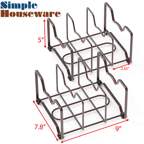 Simple Houseware Bronze 2-Pack top view highlighting compact three-compartment design.