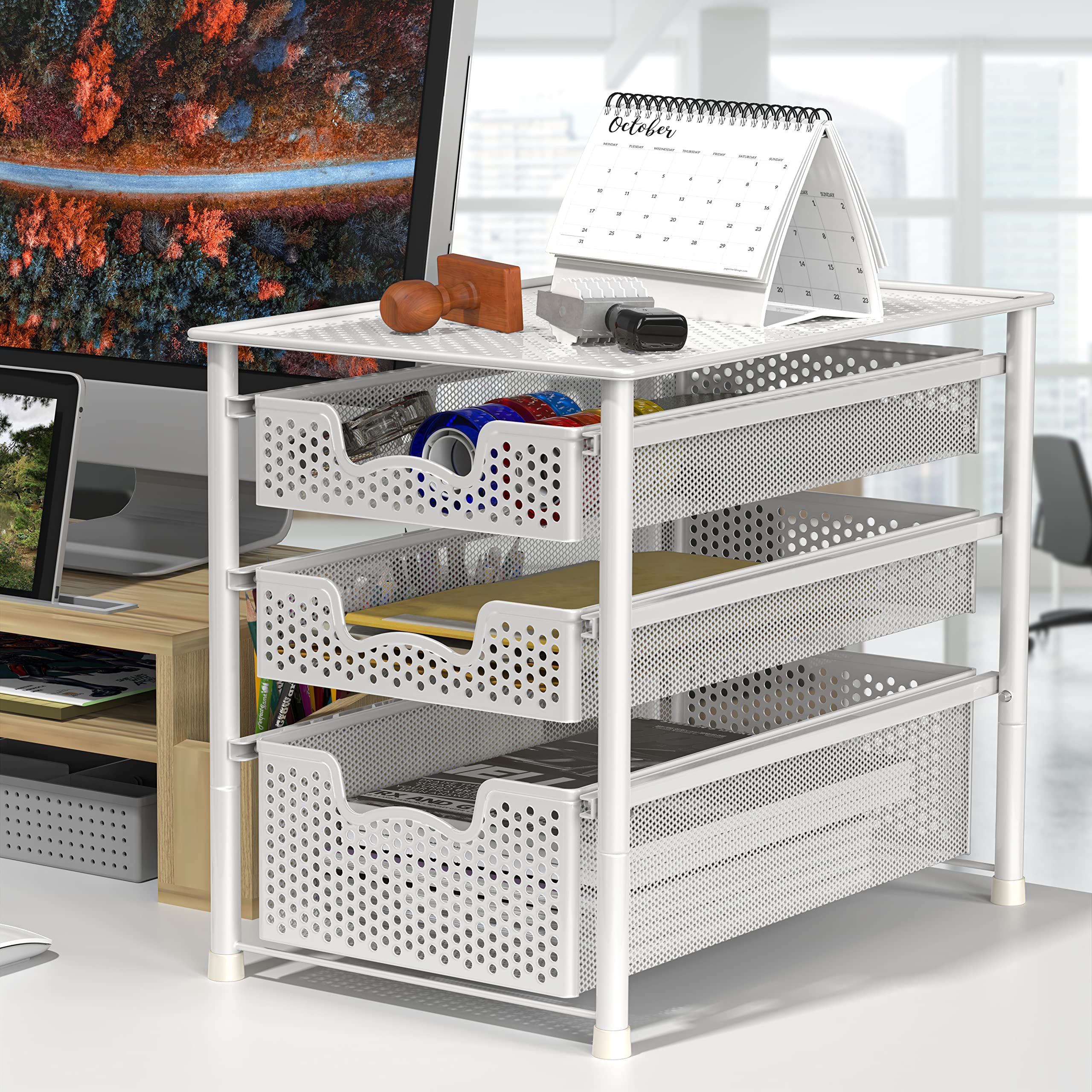 Simple Houseware footprint helps maximize cabinet space with precise fit