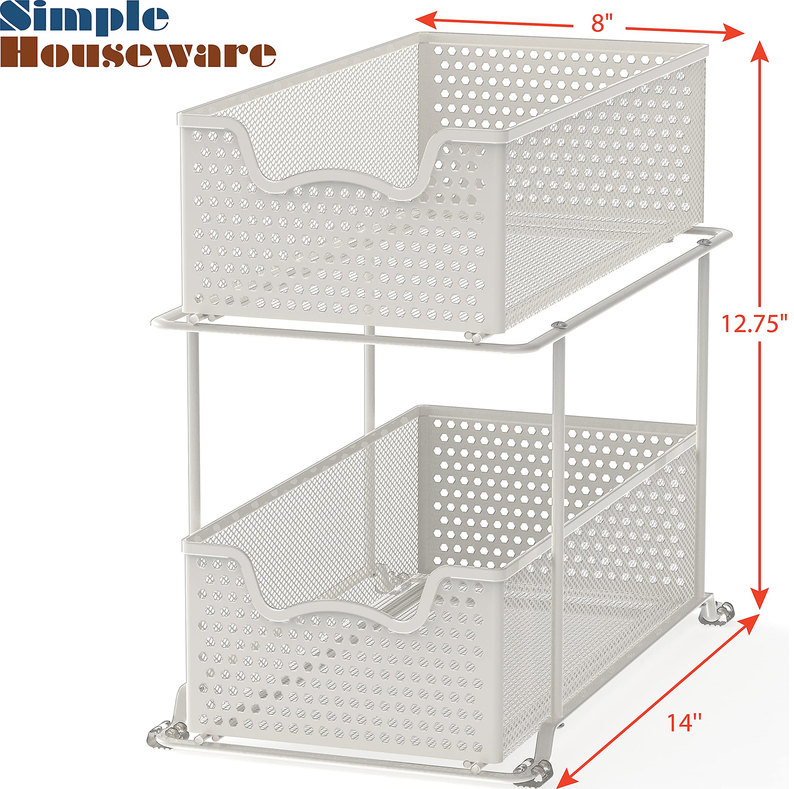 Simple Houseware cabinet organizer in kitchen demonstrates neat storage