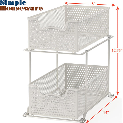 Simple Houseware cabinet organizer in kitchen demonstrates neat storage