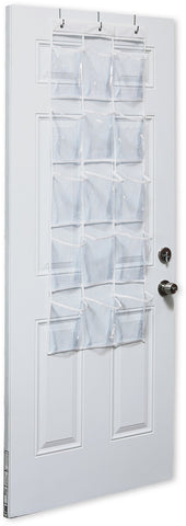 Simple Houseware clear-pocket organizer shows contents at a glance for easy retrieval