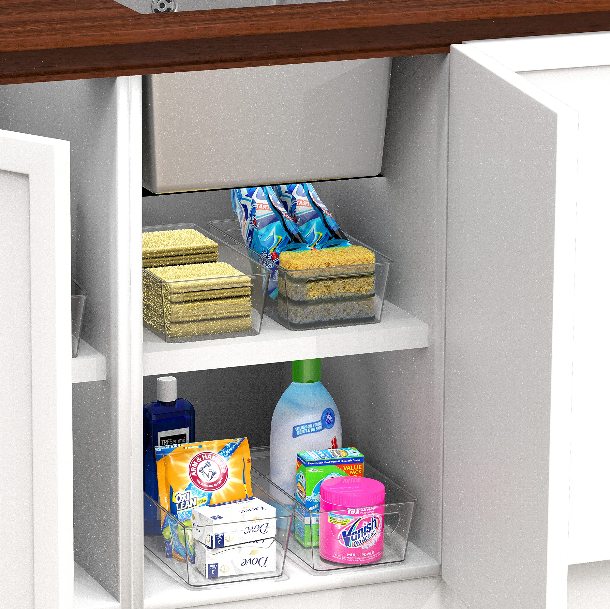 Simple Houseware 4-pack bin set, keeps items organized.
