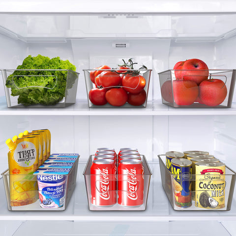 Simple Houseware clear storage bin for pantry, maximizes space.