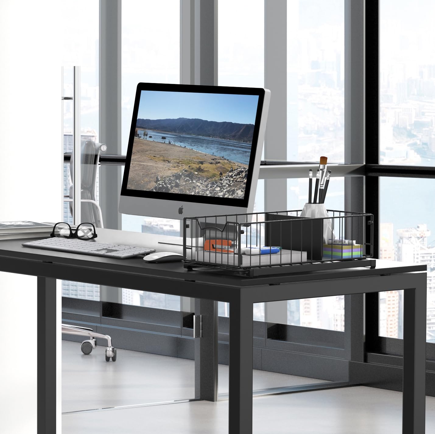 Simple Houseware deep cabinet access improves organization and retrieval of items.
