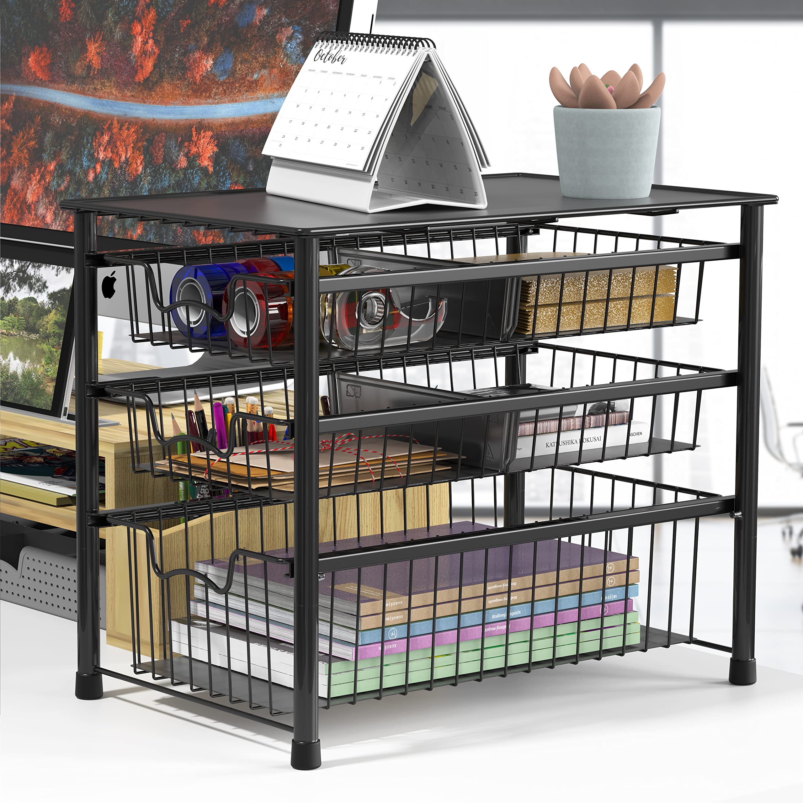 Simple Houseware dimensions show compact 16.75in L x 11in W x 13.75in H